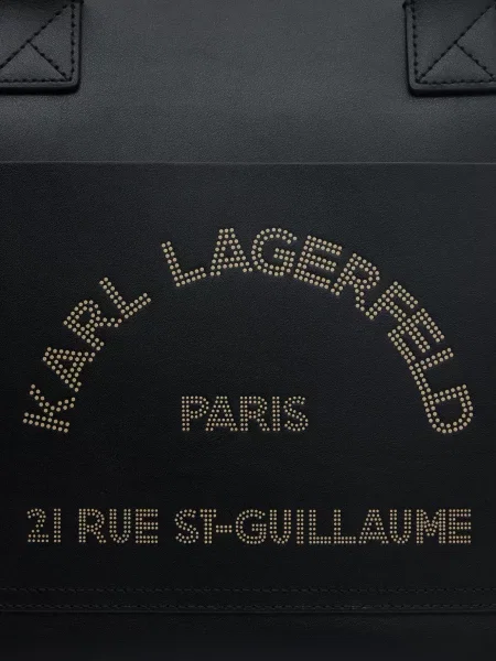 Шкіряна сумка Karl Lagerfeld чорна