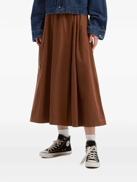 Fustă midi Fingercroxx maro