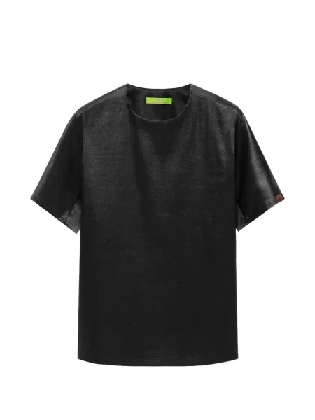 Scurt tricou Shanghai Tang din satin negru