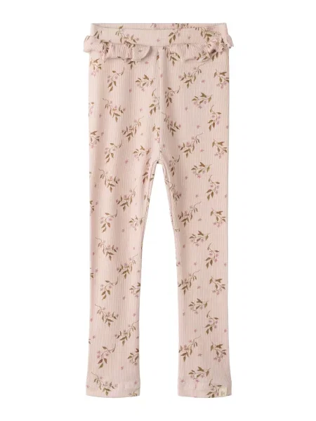Lil'Atelier Leggings NMFGavo oliv / lila / mov pastel