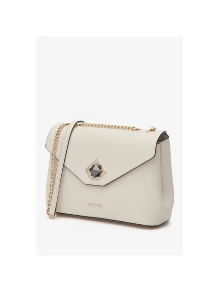 Кожаная сумка на цепочке Cromia белая