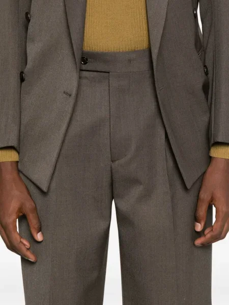 Pantaloni Tonywack plisate maro