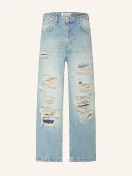 Reternity Džíny V Rozthaném Stylu Volný Střih washed blue modré