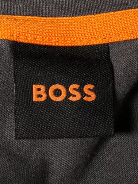 Тениска Boss Green Hugo Boss с автограф сиво