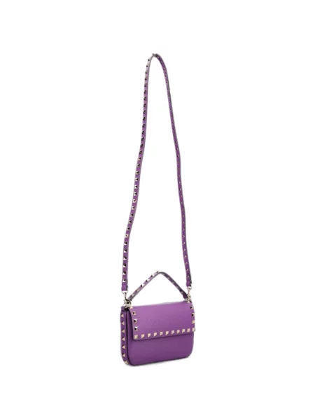 Geantă Valentino Garavani din piele violet