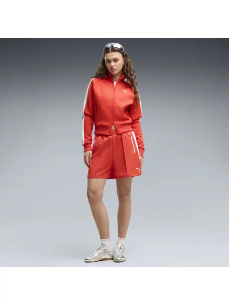 PUMA szorty T7 4" z drobnymi zakÅ‚adkami OdzieÅ¼ S czerwony