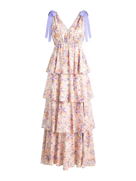Imily Bela Rochie oliv / lila / portocaliu / natural alb