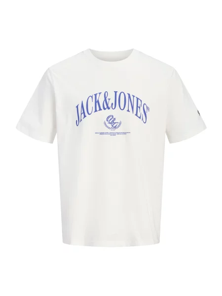 JACK & JONES Tricou JORFREDERIKSBERG indigo alb
