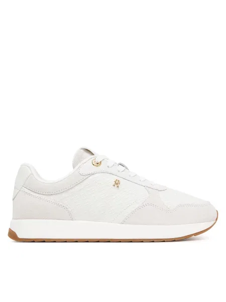Sneakers Tommy Hilfiger Th Runner Monogram Crem