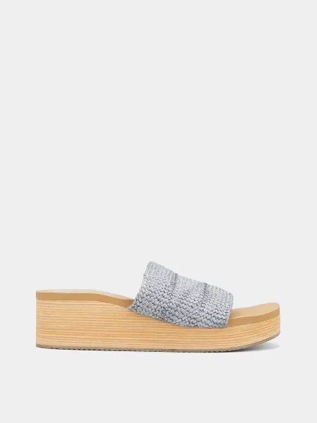 Кожаные сабо Skechers голубые