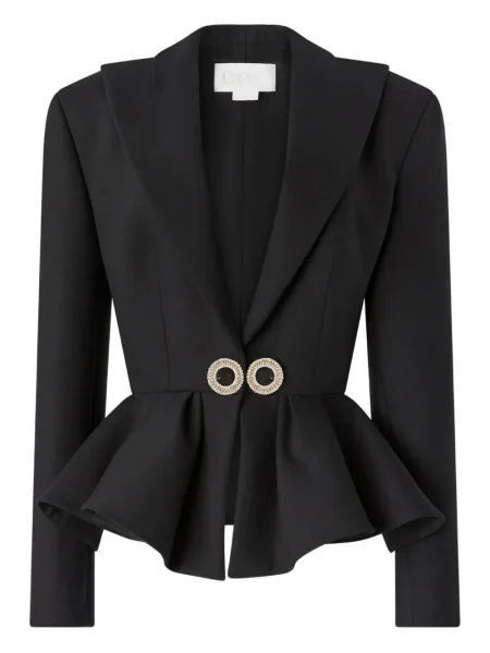 Cu peplum geacă Genny de cristal negru