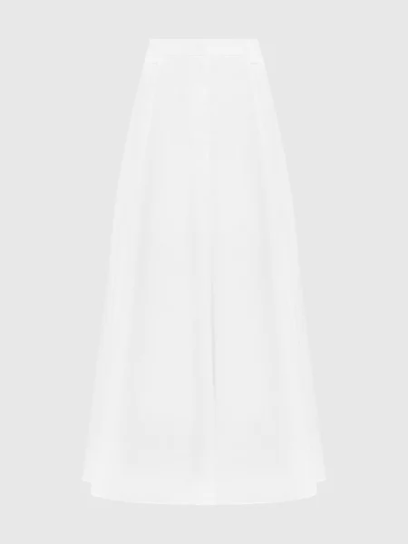 Спідниця максі з ланцюжком моніль Brunello Cucinelli біла