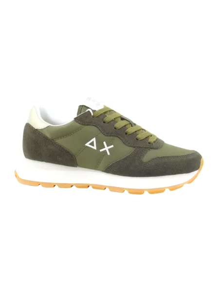Sneakersy Sun68 skórzane zielone