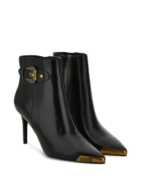 Μποτάκια αστραγάλου Versace Jeans Couture με αγκράφα μαύρο