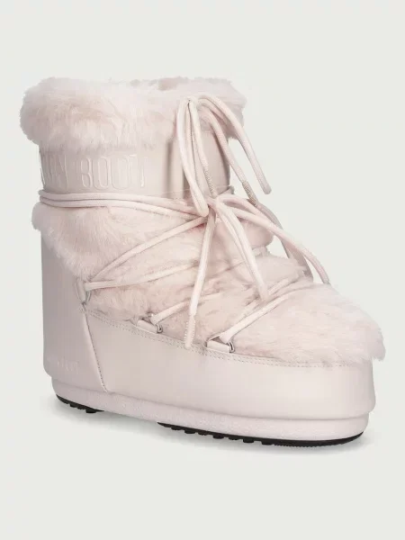 Moon Boot MB ICON LOW FAUX FUR μπότες χιονιού Γυναικεία ροζ
