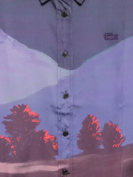 Cămașă Lacoste cu imagine violet