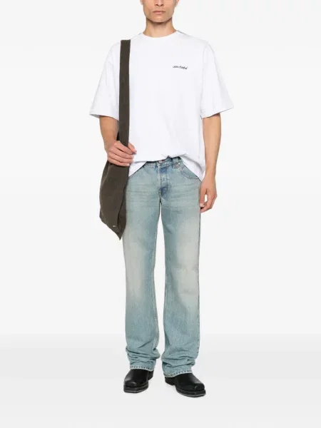 Tricou Won Hundred cu broderie alb