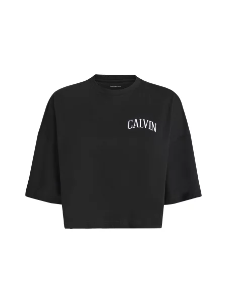Calvin Klein Jeans Marškinėliai juoda balta