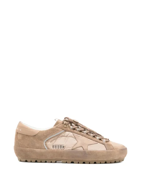 Sneakerși Golden Goose din piele de căprioară auriu