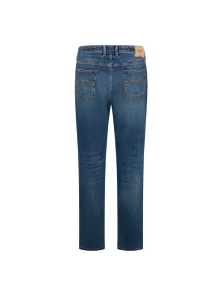 Jeansy straight leg Moorer niebieskie