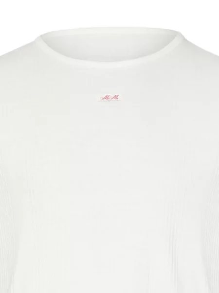 Tricou Maison Margiela cu decolteu rotund alb