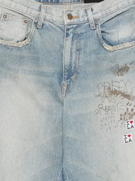 Дънки straight leg Paly синьо