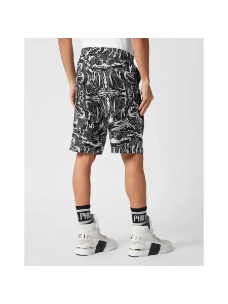 Jedwabne szorty Philipp Plein czarne
