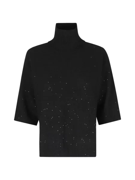 Pulover Seventy cu paiete negru