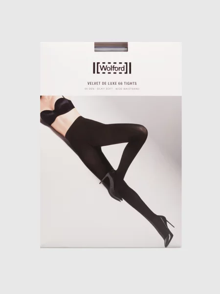Бархатные колготы Wolford синие