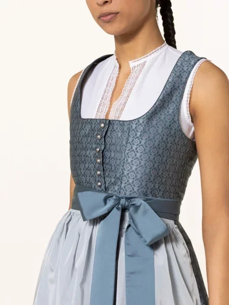 Gottseidank Dirndl Halenka Romy Se Lnem bílá