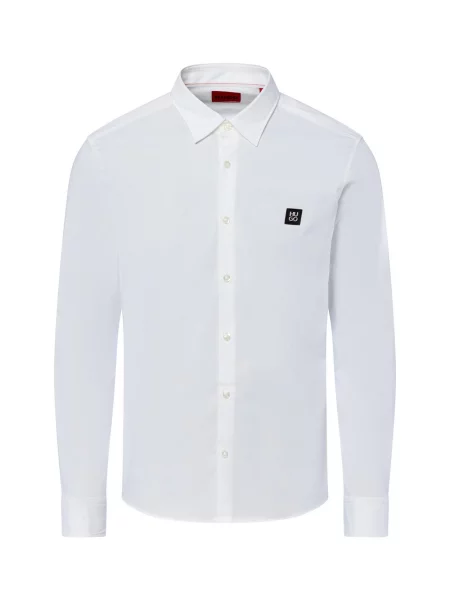 Koszula casualowa o kroju slim fit z mieszanki bawełny model ‘ERMO’ Hugo biała