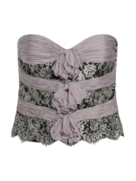 Top Valentino szyfonowy szary