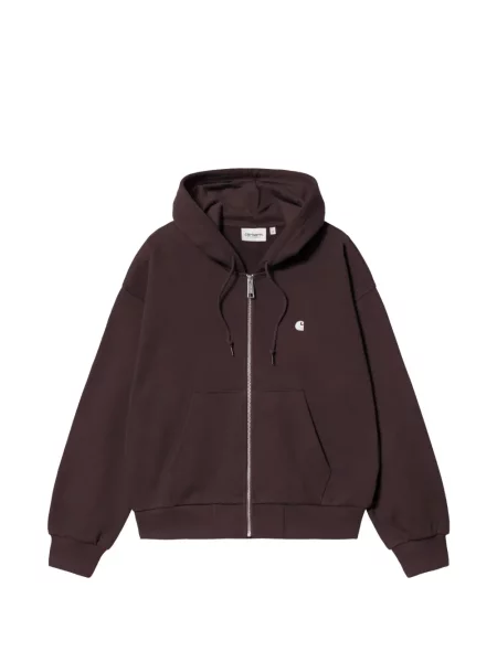 Hanorac cu glugă Carhartt Wip cu broderie maro