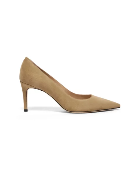 Czółenka Stuart Weitzman skórzana zielona