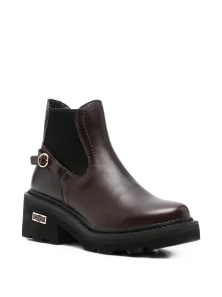 Botine chelsea Cult din piele cu cataramă maro