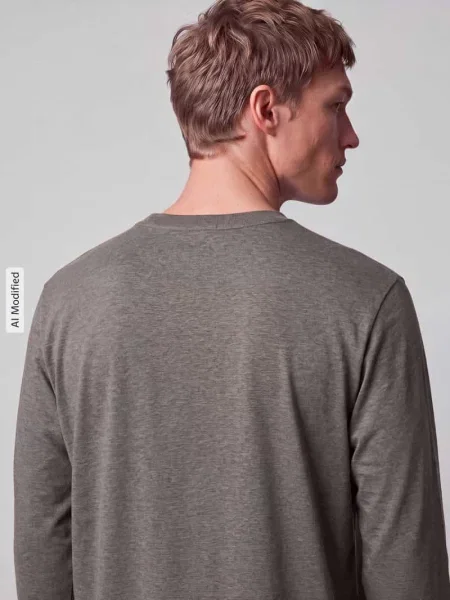 Bluzka z długim rękawem o kroju regular fit z mieszanka bawełny model Tee Long' Boss Green