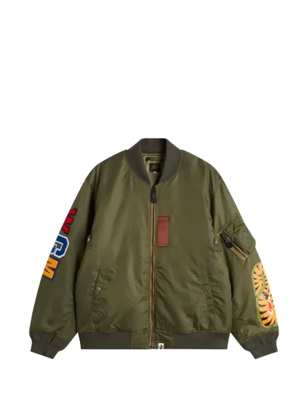 Geacă bomber A Bathing Ape® cu aplicații verde