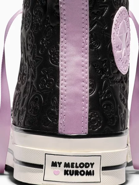 Converse x Hello Kitty Chuck 70 HI női bőr tornacipők fekete