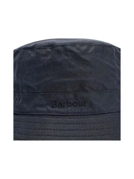 Woskowany kapelusz Barbour niebieski