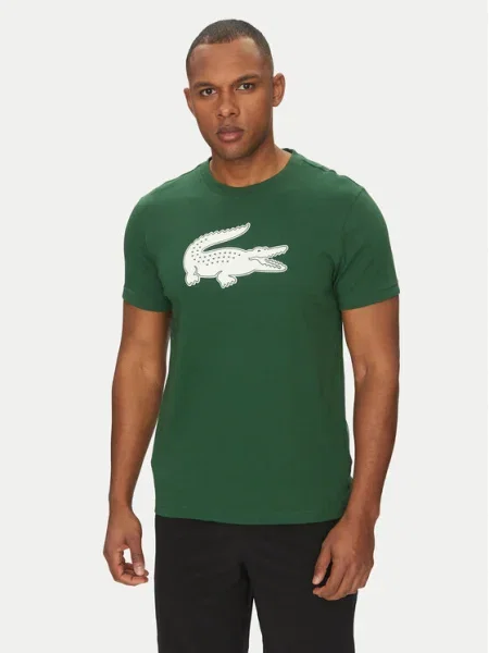Тениска Lacoste с принт зелено