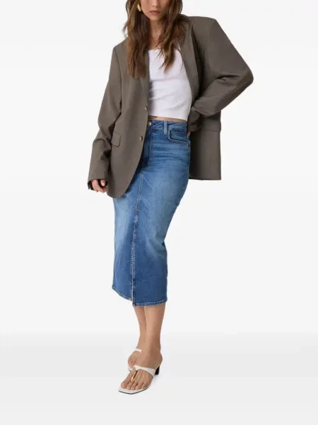 Fustă midi Guess albastru