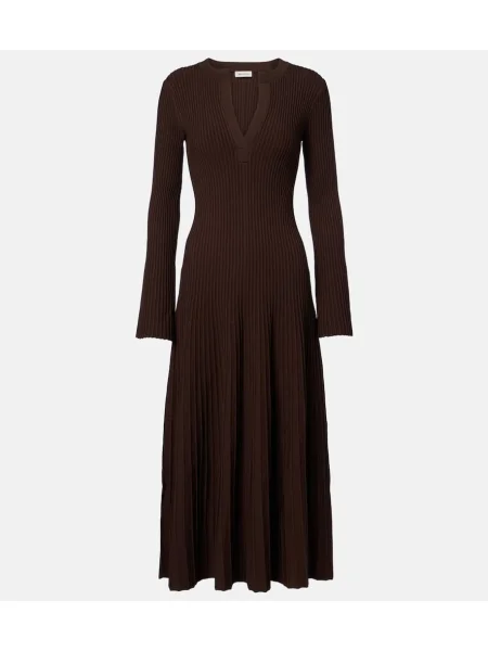 Rochie midi Simkhai tricotate până la genunchi de costum maro