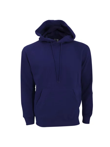 Gładka Bluza Sportowa Przez Głowę Kaptur niebieska