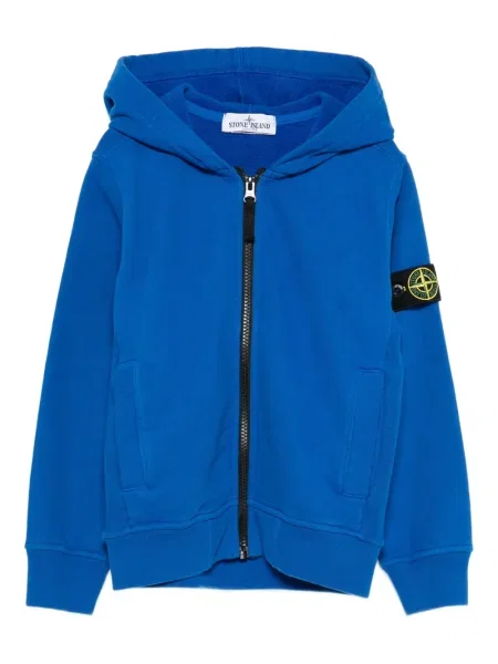 Dětska mikina s kapucí Stone Island modrá