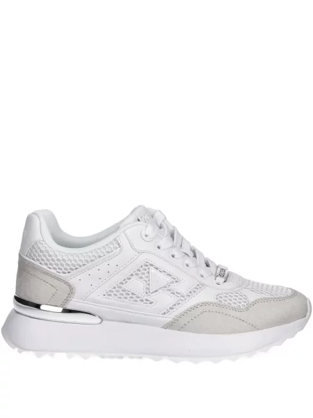 Sneakerși Guess cu platformă plasă alb