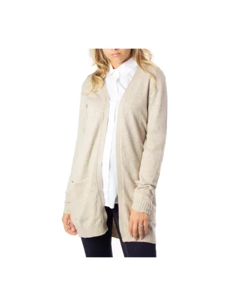 Dzianinowy sweter Vila beżowy