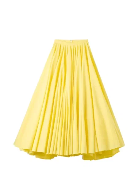 Fustă midi Jacquemus până la genunchi galben