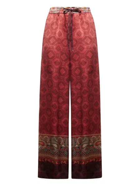 Pantaloni Pierre-louis Mascia cu imprimeu geometric roșu