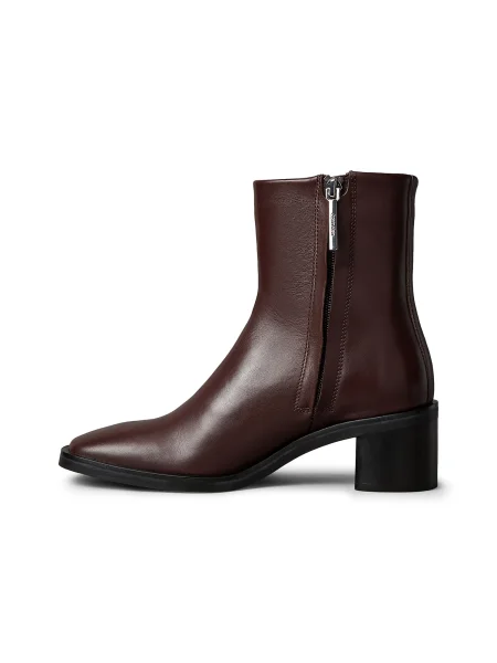 Calvin Klein Škornji Block Heel Boot Lth Bordo rdeča rjava
