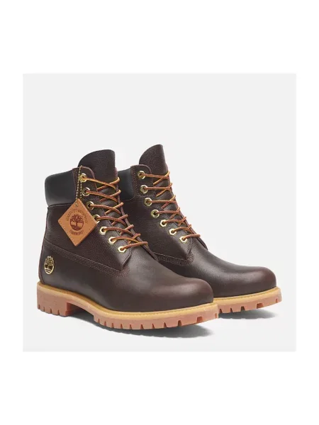 Buty do kostki Timberland skórzane brązowe
